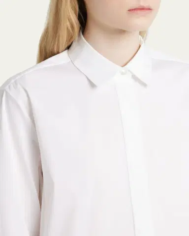 Theory Classic Button-Front Boyfriend Shirt | Thumbnail 5 Theory Classic Button-Front Boyfriend Shirt | Thumbnail 5