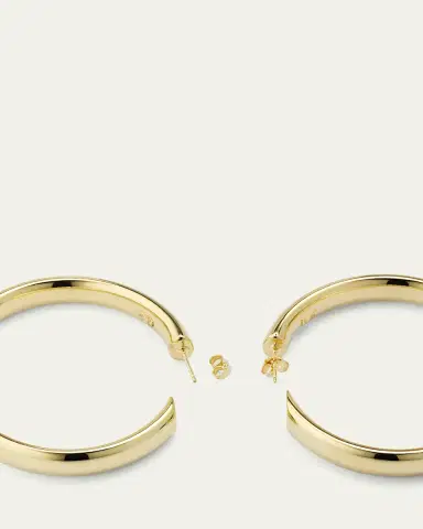 Lana 14K Curved Mega Flawless Hoop Earrings, 30mm | Thumbnail 4 Lana 14K Curved Mega Flawless Hoop Earrings, 30mm | Thumbnail 4