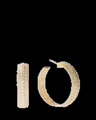 Lana 14K Curved Mega Flawless Hoop Earrings, 30mm | Thumbnail 5 Lana 14K Curved Mega Flawless Hoop Earrings, 30mm | Thumbnail 5