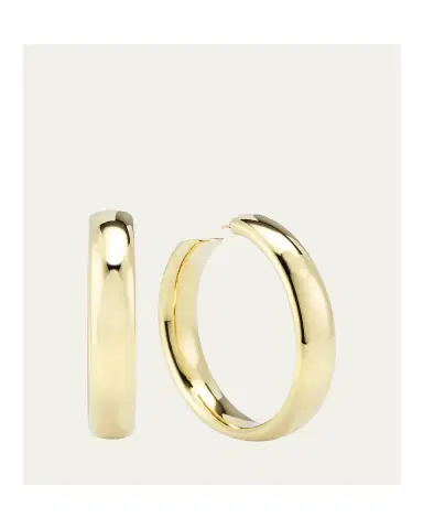 Lana 14K Curved Mega Flawless Hoop Earrings, 30mm | Thumbnail 6 Lana 14K Curved Mega Flawless Hoop Earrings, 30mm | Thumbnail 6