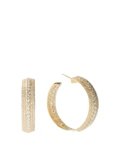 Lana 14K Curved Mega Flawless Hoop Earrings, 30mm | Thumbnail 1 Lana 14K Curved Mega Flawless Hoop Earrings, 30mm | Thumbnail 1