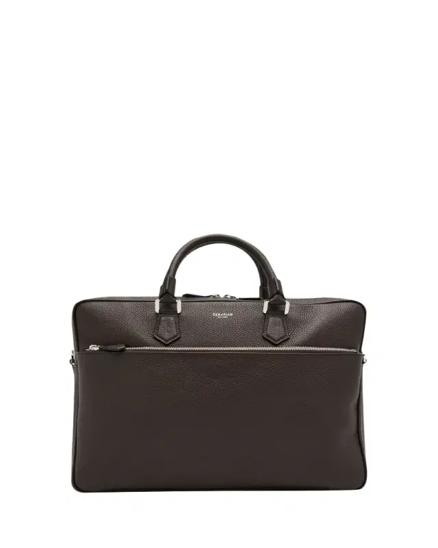 Men's Slim Briefcase in Cachemire Leather Men's Slim Briefcase in Cachemire Leather