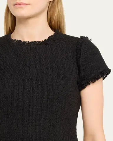 Cinq à Sept Nova Cotton Boucle Pleated Mini Dress | Thumbnail 5 Cinq à Sept Nova Cotton Boucle Pleated Mini Dress | Thumbnail 5