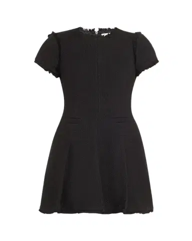 Cinq à Sept Nova Cotton Boucle Pleated Mini Dress | Thumbnail 1 Cinq à Sept Nova Cotton Boucle Pleated Mini Dress | Thumbnail 1