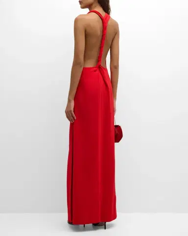 Proenza Schouler Faye Backless Matte Crepe Gown | Thumbnail 4 Proenza Schouler Faye Backless Matte Crepe Gown | Thumbnail 4