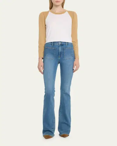 Veronica Beard Beverly Skinny Flare Patch Pocket Jeans | Thumbnail 2 Veronica Beard Beverly Skinny Flare Patch Pocket Jeans | Thumbnail 2