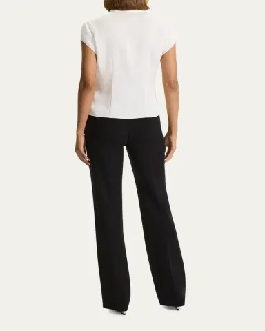 Theory Cap-Sleeve Modern Silk Georgette Blouse | Thumbnail 7 Theory Cap-Sleeve Modern Silk Georgette Blouse | Thumbnail 7