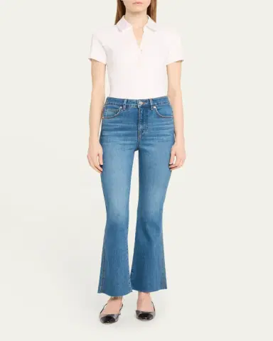 Veronica Beard Kearney Short-Sleeve Polo Top | Thumbnail 2 Veronica Beard Kearney Short-Sleeve Polo Top | Thumbnail 2