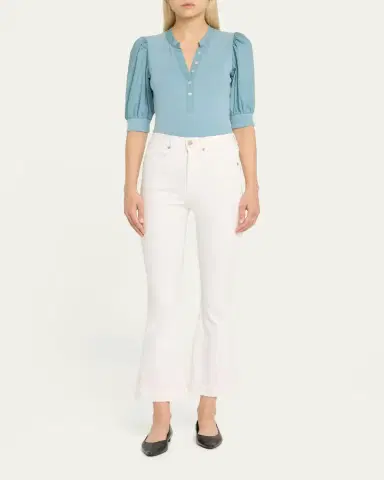 Veronica Beard Carson High-Rise Ankle Flare Jeans | Thumbnail 2 Veronica Beard Carson High-Rise Ankle Flare Jeans | Thumbnail 2