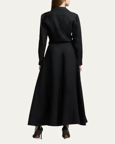 Ralph Lauren Collection Aniyah Belted Linen Day Dress | Thumbnail 3 Ralph Lauren Collection Aniyah Belted Linen Day Dress | Thumbnail 3