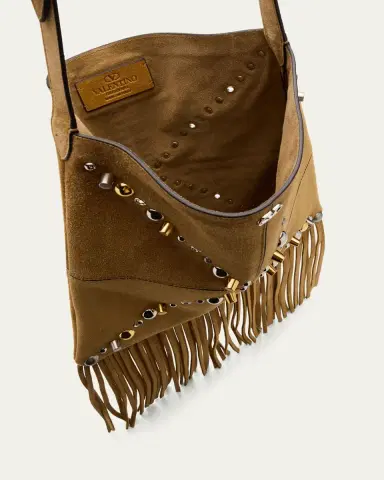 Valentino Garavani Nellcote Fringe Stud Suede Crossbody Bag | Thumbnail 4 Valentino Garavani Nellcote Fringe Stud Suede Crossbody Bag | Thumbnail 4