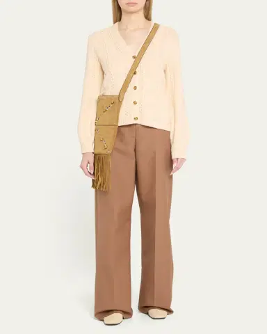 Valentino Garavani Nellcote Fringe Stud Suede Crossbody Bag | Thumbnail 5 Valentino Garavani Nellcote Fringe Stud Suede Crossbody Bag | Thumbnail 5