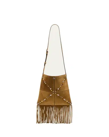 Valentino Garavani Nellcote Fringe Stud Suede Crossbody Bag | Thumbnail 1 Valentino Garavani Nellcote Fringe Stud Suede Crossbody Bag | Thumbnail 1