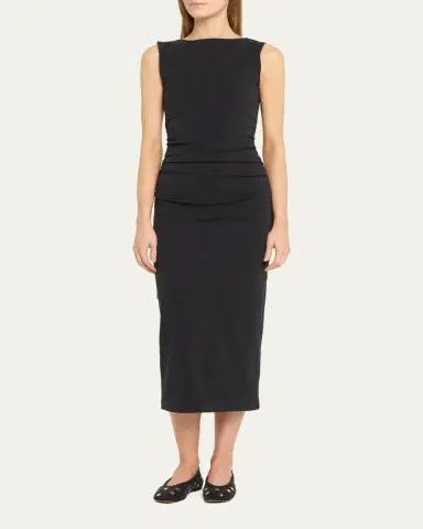 Veronica Beard Charissa High-Neck Midi Dress | Thumbnail 4 Veronica Beard Charissa High-Neck Midi Dress | Thumbnail 4