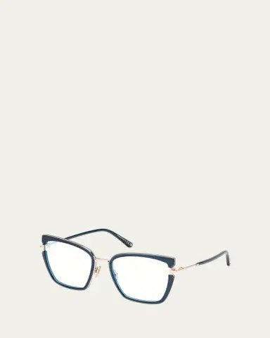 Tom Ford Butterfly Metal Blue Block Glasses | Thumbnail 2 Tom Ford Butterfly Metal Blue Block Glasses | Thumbnail 2