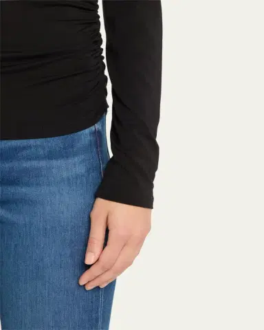 Veronica Beard Mylie Gathered Turtleneck Top | Thumbnail 5 Veronica Beard Mylie Gathered Turtleneck Top | Thumbnail 5