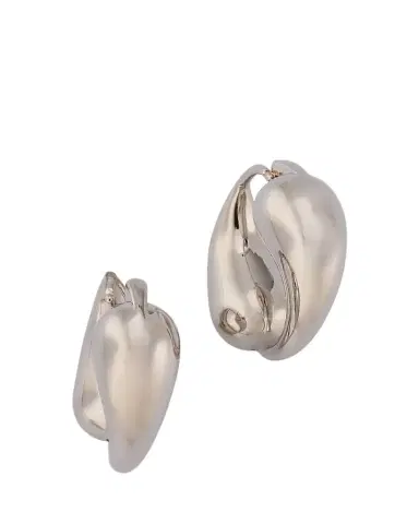 ben-amun Silver Plated Tapered Hoop Earrings | Thumbnail 1 ben-amun Silver Plated Tapered Hoop Earrings | Thumbnail 1