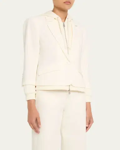 Cinq à Sept Khloe Le Petit Zip-Front Blazer | Thumbnail 4 Cinq à Sept Khloe Le Petit Zip-Front Blazer | Thumbnail 4
