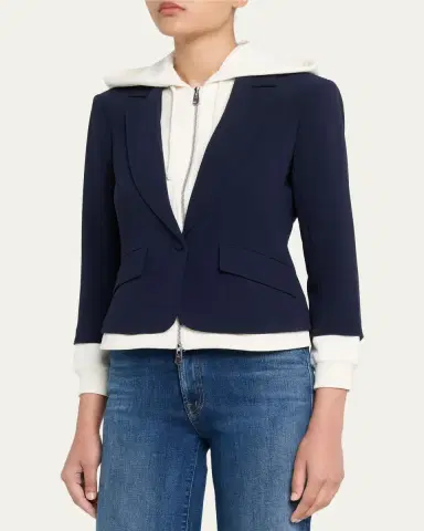 Cinq à Sept Khloe Le Petit Zip-Front Blazer | Thumbnail 8 Cinq à Sept Khloe Le Petit Zip-Front Blazer | Thumbnail 8