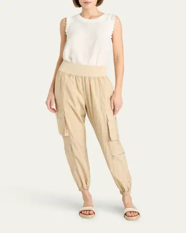 Cinq à Sept Genevive Satin Cargo Jogger Pants | Thumbnail 2 Cinq à Sept Genevive Satin Cargo Jogger Pants | Thumbnail 2