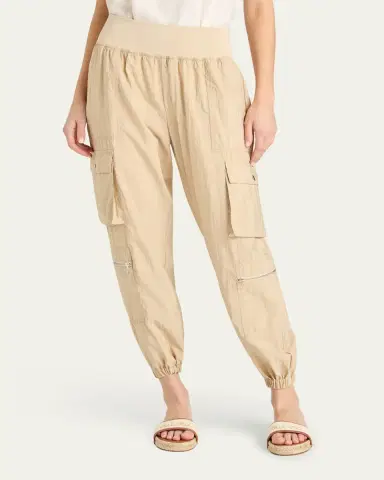 Cinq à Sept Genevive Satin Cargo Jogger Pants | Thumbnail 4 Cinq à Sept Genevive Satin Cargo Jogger Pants | Thumbnail 4