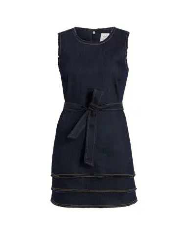 Cinq à Sept Mindie Sleeveless Denim Mini Dress | Thumbnail 1 Cinq à Sept Mindie Sleeveless Denim Mini Dress | Thumbnail 1
