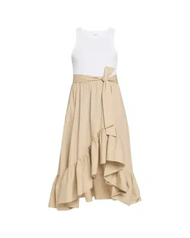 Cinq à Sept Zayla Two-Tone Midi Dress | Thumbnail 1 Cinq à Sept Zayla Two-Tone Midi Dress | Thumbnail 1