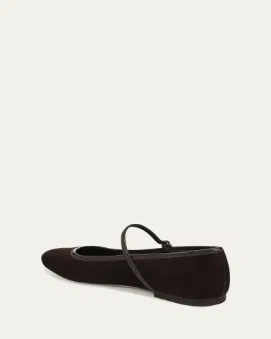 Veronica Beard Ellie Suede Mary Jane Ballerina Flats | Thumbnail 3 Veronica Beard Ellie Suede Mary Jane Ballerina Flats | Thumbnail 3