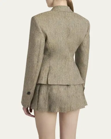 Ferragamo Wool-Cashmere Single-Breasted Blazer Jacket | Thumbnail 3 Ferragamo Wool-Cashmere Single-Breasted Blazer Jacket | Thumbnail 3