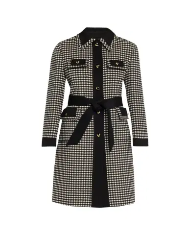 Valentino Garavani Vichy Check Belted Single-Breasted Coat | Thumbnail 1 Valentino Garavani Vichy Check Belted Single-Breasted Coat | Thumbnail 1