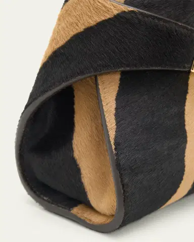 Ferragamo Hug Zebra-Print Calf Hair Shoulder Bag | Thumbnail 4 Ferragamo Hug Zebra-Print Calf Hair Shoulder Bag | Thumbnail 4