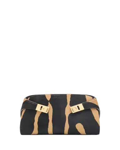 Ferragamo Hug Zebra-Print Calf Hair Shoulder Bag | Thumbnail 1 Ferragamo Hug Zebra-Print Calf Hair Shoulder Bag | Thumbnail 1