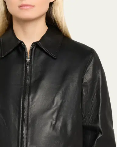 Vince Cropped Faux Leather Jacket | Thumbnail 5 Vince Cropped Faux Leather Jacket | Thumbnail 5
