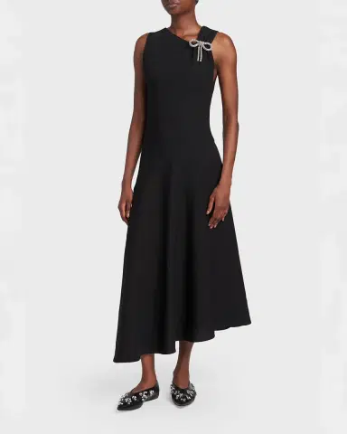 Jil Sander Asymmetric Bow-Shoulder Satin Midi Dress | Thumbnail 12 Jil Sander Asymmetric Bow-Shoulder Satin Midi Dress | Thumbnail 12