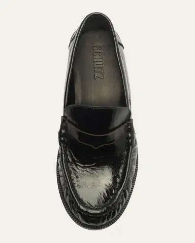 Schutz Tyche Shiny Leather Penny Loafers | Thumbnail 4 Schutz Tyche Shiny Leather Penny Loafers | Thumbnail 4