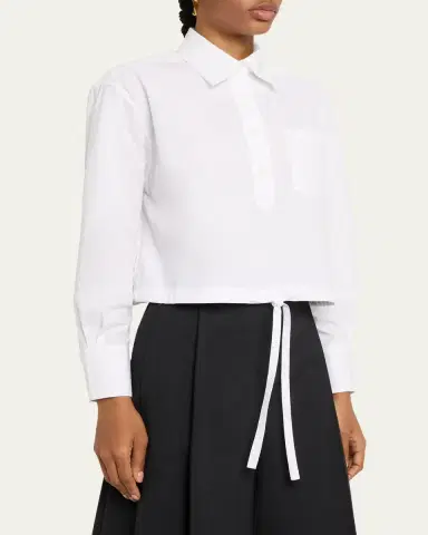 WE-AR4 The CC Cropped Cotton Shirt | Thumbnail 4 WE-AR4 The CC Cropped Cotton Shirt | Thumbnail 4