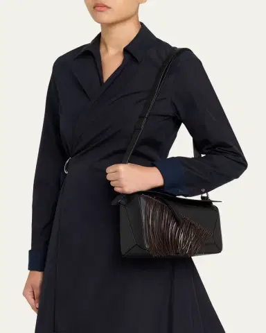 Loewe Puzzle Fringed Top-Handle Bag in Leather | Thumbnail 2 Loewe Puzzle Fringed Top-Handle Bag in Leather | Thumbnail 2