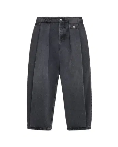 Loewe Men's Leather Label Baggy-Fit Pleated Jeans | Thumbnail 1 Loewe Men's Leather Label Baggy-Fit Pleated Jeans | Thumbnail 1