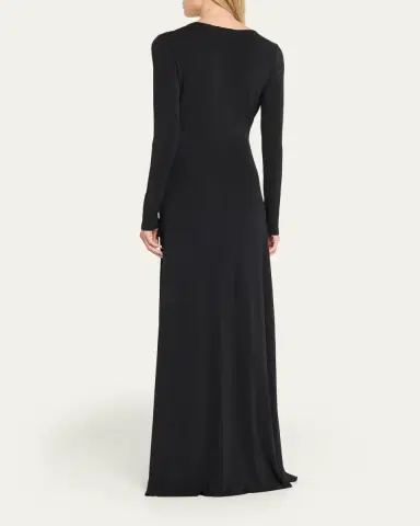 Veronica Beard Viela Long-Sleeve Jersey Maxi Dress | Thumbnail 3 Veronica Beard Viela Long-Sleeve Jersey Maxi Dress | Thumbnail 3