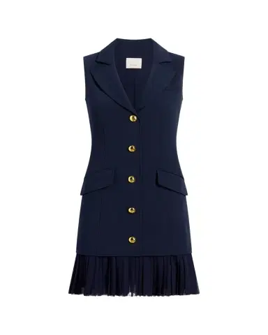 Cinq a Sept Regan Sleeveless Pleated-Skirt Blazer Mini Dress | Thumbnail 1 Cinq a Sept Regan Sleeveless Pleated-Skirt Blazer Mini Dress | Thumbnail 1