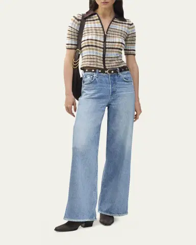 rag & bone Leva Short-Sleeve Zip Polo | Thumbnail 2 rag & bone Leva Short-Sleeve Zip Polo | Thumbnail 2