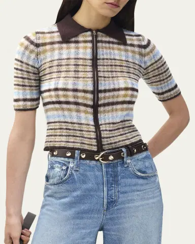 rag & bone Leva Short-Sleeve Zip Polo | Thumbnail 4 rag & bone Leva Short-Sleeve Zip Polo | Thumbnail 4