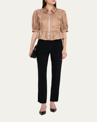 Cinq à Sept Daphne Puff-Sleeve Peplum Jacket | Thumbnail 2 Cinq à Sept Daphne Puff-Sleeve Peplum Jacket | Thumbnail 2