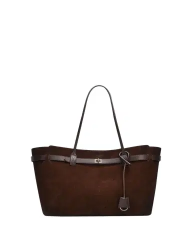 Balenciaga Bel Air Large Waxed Suede Tote Bag | Thumbnail 1 Balenciaga Bel Air Large Waxed Suede Tote Bag | Thumbnail 1