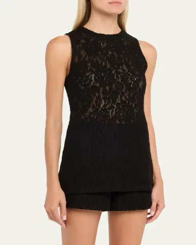 Veronica Beard Serenka Lace Tank Top | Thumbnail 4 Veronica Beard Serenka Lace Tank Top | Thumbnail 4
