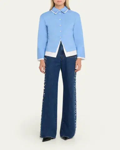 Veronica Beard Bonnie Button-Front Shirt | Thumbnail 2 Veronica Beard Bonnie Button-Front Shirt | Thumbnail 2