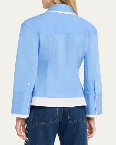 Veronica Beard Bonnie Button-Front Shirt | Thumbnail 3 Veronica Beard Bonnie Button-Front Shirt | Thumbnail 3