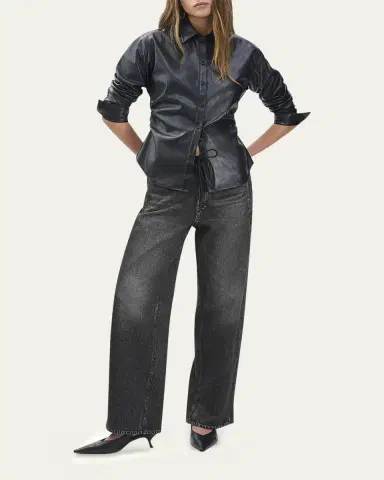 rag & bone rb Miramar Terry Drawstring Wide-Leg Jeans | Thumbnail 2 rag & bone rb Miramar Terry Drawstring Wide-Leg Jeans | Thumbnail 2