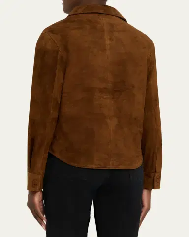 AEXAE Long-Sleeve Lace-Up Suede Top | Thumbnail 3 AEXAE Long-Sleeve Lace-Up Suede Top | Thumbnail 3