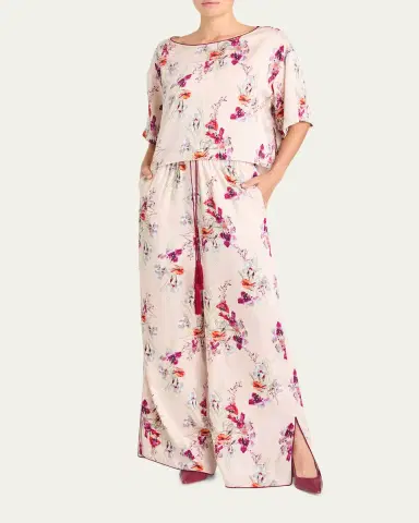 Cinq a Sept Alba Iris Bouquet Drawstring Pants | Thumbnail 2 Cinq a Sept Alba Iris Bouquet Drawstring Pants | Thumbnail 2